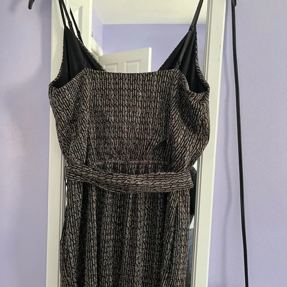 Jennifer Lopez Black/Gold Sparkly Jumpsuit - Picture 5 of 6